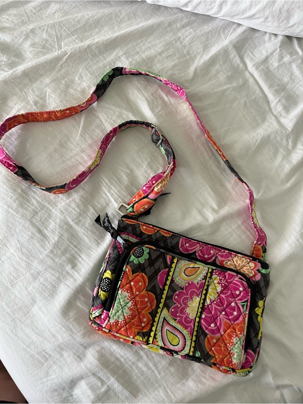 Vera Bradley Floral Crossbody Bag in Pink Multi